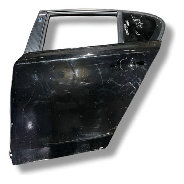 Porta Traseira Esquerda Bmw 118i 2007 2008 2009 2010 2013 Preto Traseira Esquerda