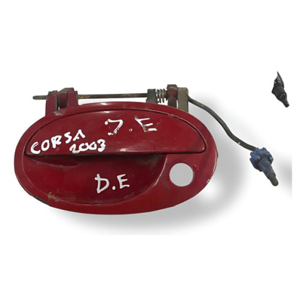 Maçaneta Dianteira Esquerda Chevrolet Corsa 2003 24434865 Vermelho Dianteira