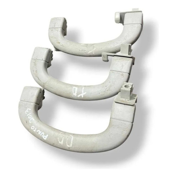 Kit Trio Alças Puxadores Teto Fiat Punto 1.6 2012 2013 2014 Branco
