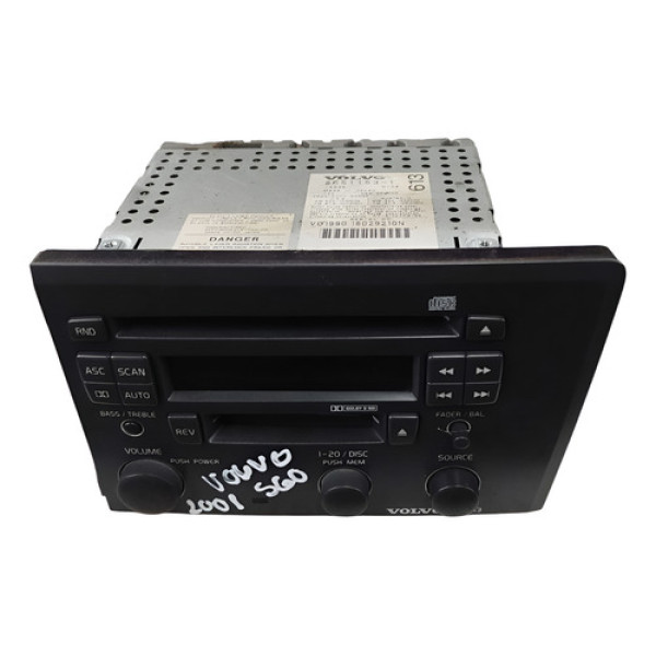 Radio Central Volvo S60 2.0 2001 2002 2003 2004 86511531 - Preta