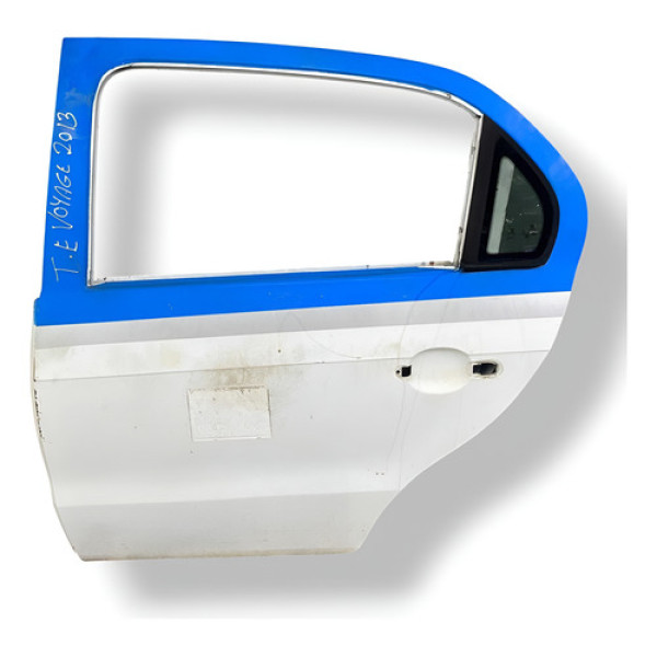 Porta Traseira Esquerda Volkswagen Voyage G7 G8 2014 A 2016 Traseira 1 Branco