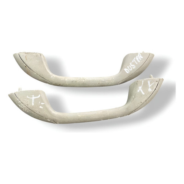 Kit 2 Alças Puxadores Teto Renault  Duster 2.0 2014 2015 Branco