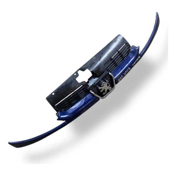 Grade Radiador Dianteira Peugeot 206 2003/2004 - 9628691277 Preto Brilhante