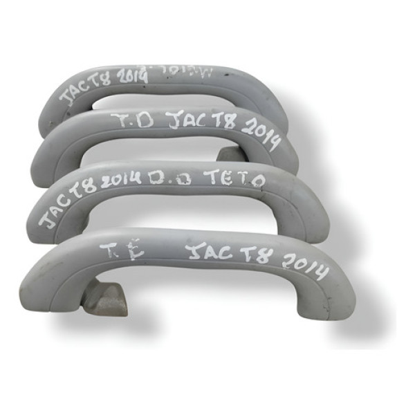 Jogo De Alças Puxador Teto Pqp Jac T8 2013 2014 - Prateado