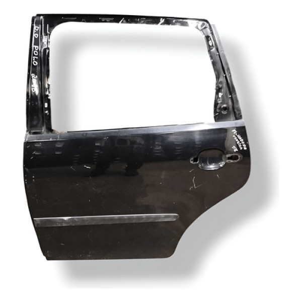 Porta Traseira Esquerda Volkswagen Polo 2008 2009 2010 Preto Traseira Esquerda