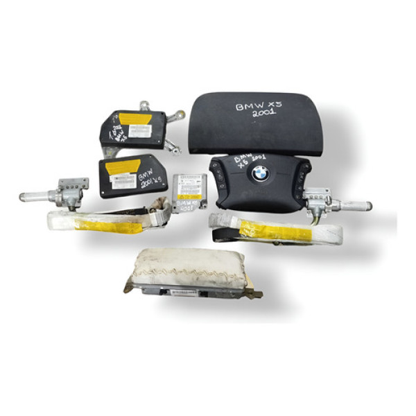 Kit Airbag Bmw X5 2001 2002 2003 2004 2005 2006 Cinza