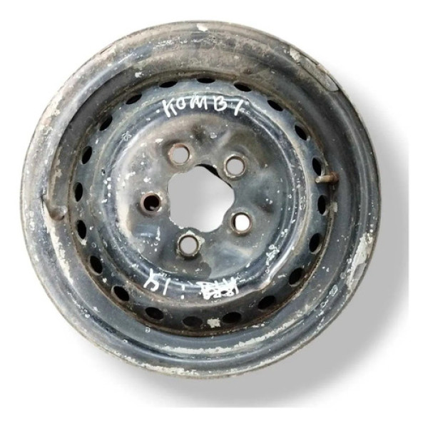 Roda Ferro Avulsa Aro 14 Volkswagen Kombi - 5 Furos Original Preto