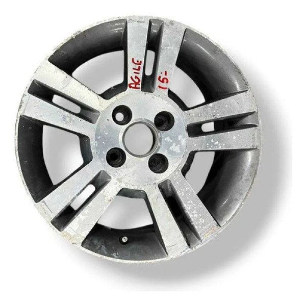 Roda Liga Leve Aro 15 Chevrolet Agile  1.4 2013 Detalhe Prateado