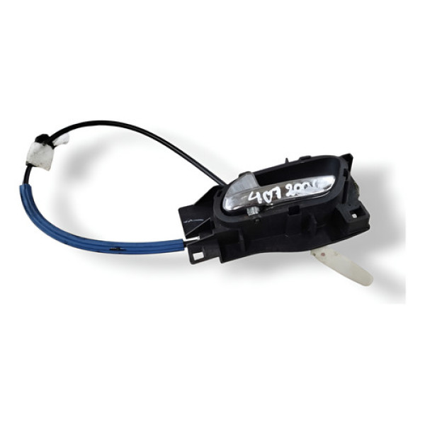 Maçaneta Interna Traseira Esquerda  Peugeot 407 Sw 2006 - Preto - Traseira