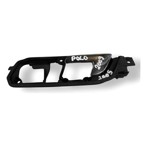 Maçaneta Interna Traseira Esquerda Polo 2003 2004 601837173 Prateado Traseira