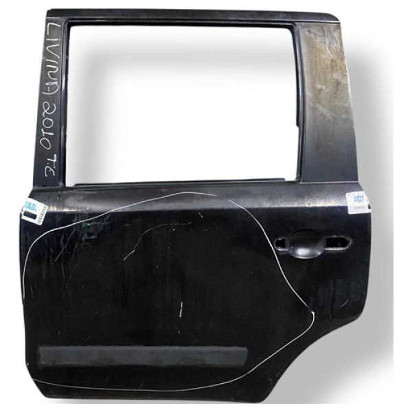 Porta Traseira Esquerda  Nissan Livina 2010 2011 2012 Detalh Traseira Esquerda Preto