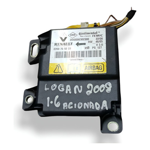 Módulo Air Bag Renault Logan 1.6 2008/13 Acionado 8200769222