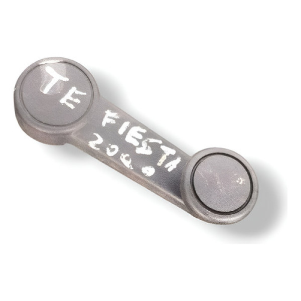 Manivela Vidro Traseiro Esquerda Ford Fiesta 2000 2001 2002 - Cinza