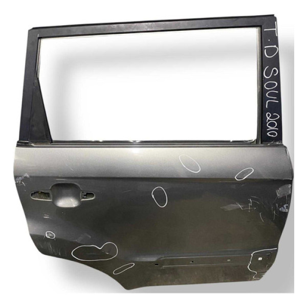 Porta Traseira Direita Kia Soul 2011 2012 2013 2014 Detalhe Traseira Direita Cinza