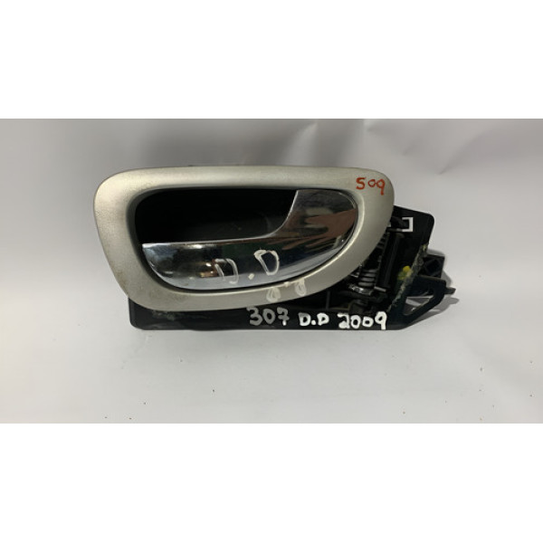  Maçaneta Interna Dianteira Direita Peugeot  307 2010 - Preto - Dianteira