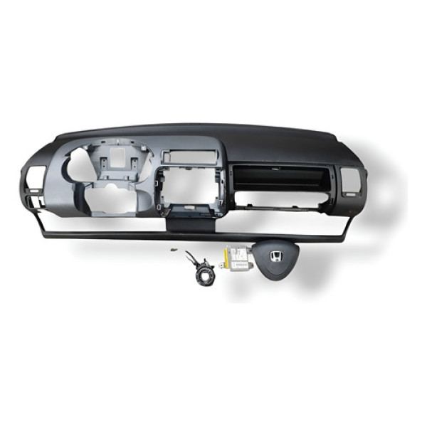 Painel Tabelier C/kit Airbag Honda Fit 2007 2006 2008 Prateado