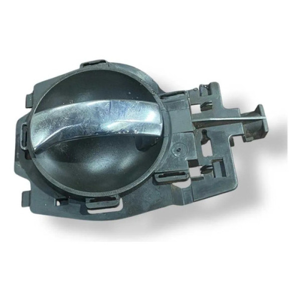 Maçaneta Interna Traseira Esquerda C3 2011 2012 9680187877 Prateado Traseira