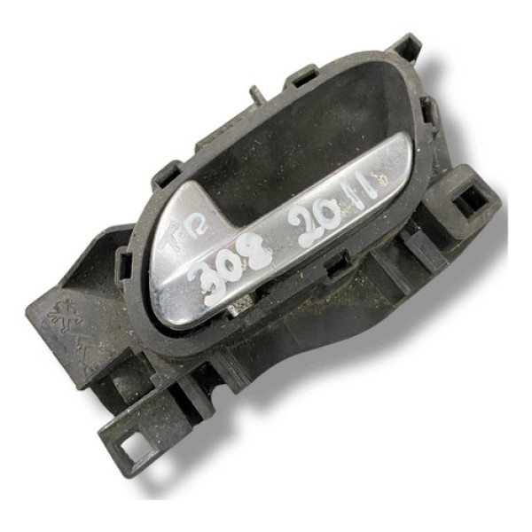 Maçaneta Interna Traseira Direita 308 2011 2012 96605254 Prateado Traseira