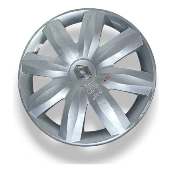 Calota Roda Aro 14 Renault Clio 1.0 2004/2007 =4 8200453176 Prateado