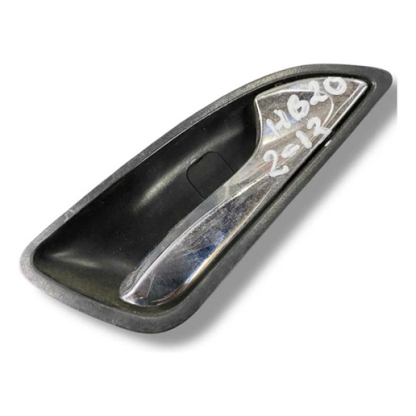 Maçaneta Interna Traseira Direita Hyundai Hb20 2013 A 2019 Prateado Traseira