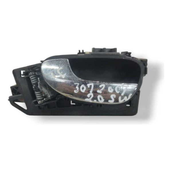 Maçaneta Inttraseira Esquerda Peugeot 307 Sw 2007 9643604577 Preto Traseira