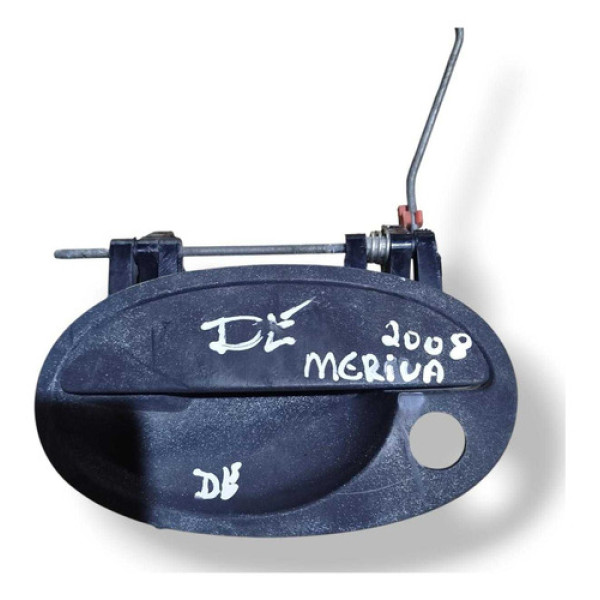 Maçaneta Externa Dianteira Esquerda Gm Meriva 2008 24434865 Preto Dianteira