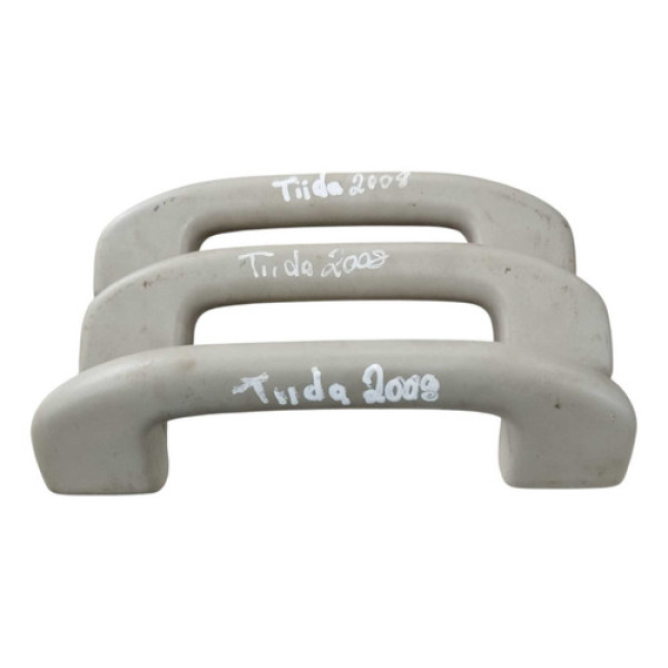 Kit 3 Alça Teto Nissan Tiida 2008 2009 2010 2011 2012 2013  Preto