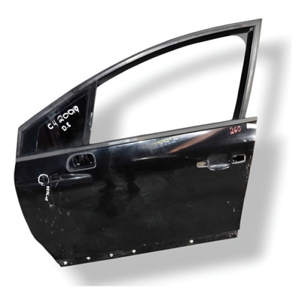 Porta Dianteira Esquerda Citroen C4 2009 2010 2011 2012 Preto Esquerda Dianteira