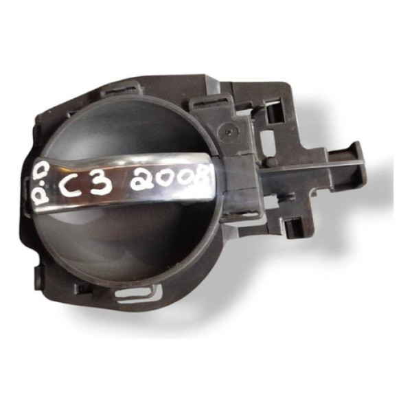 Maçaneta Int Dianteira Direita Citroën C3 2012 9680187777 Cinza Dianteira