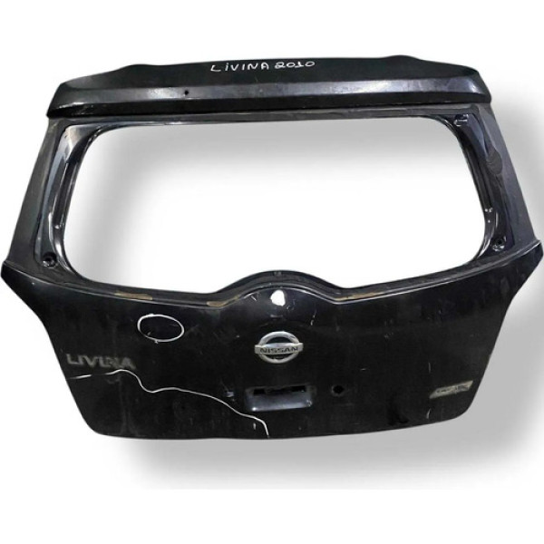 Tampa Traseira Porta Malas Nissan Livina 1.6 2010/11 Detalhe Preto