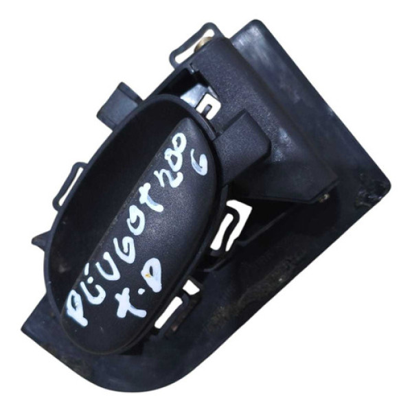 Maçaneta Interna Traseir Direita Peugeot 206 2002 9623698077 Preto Traseira