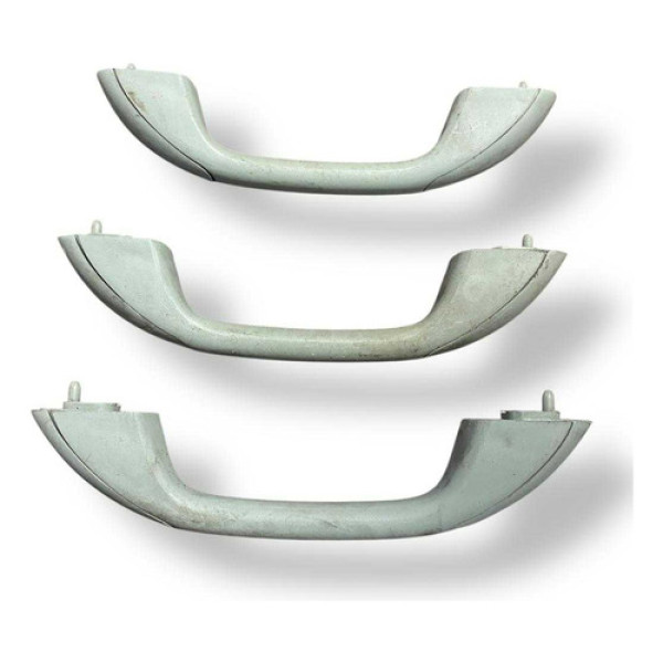 Kit 3 Alça Teto Pqp Puxador Renault Logan 1.6 - 2008 A 2013 Cinza