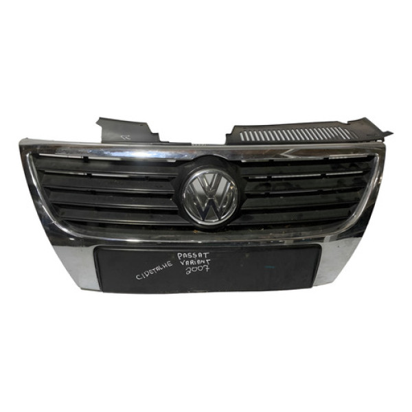 Grade Dianteira Radiador Passat Fsi 2007 C/detalhes Preto Natural