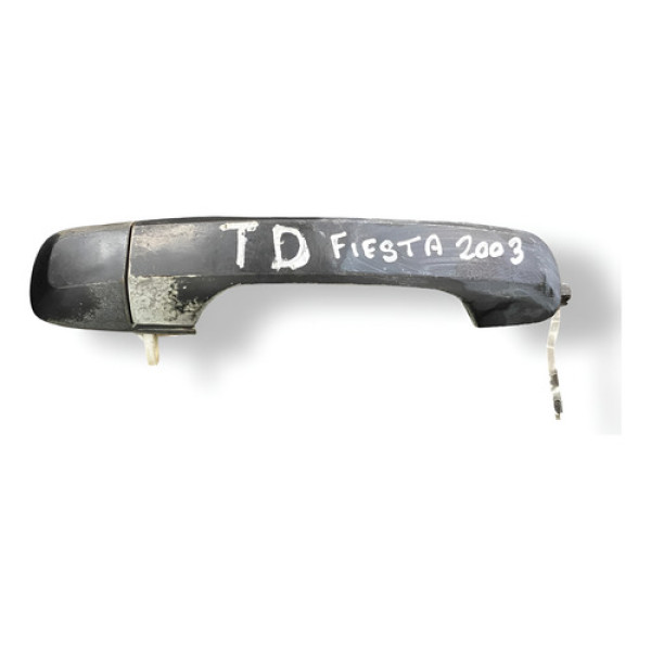 Maçaneta Externa Traseira Direita Ford Fiesta 2003 2004 2005 - Preto - Traseira