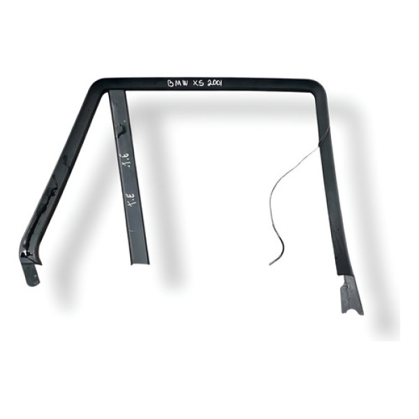 Canaleta Vidro Traseiro Esquerdo Bmw X5 2001 2002 8402563 - Preto
