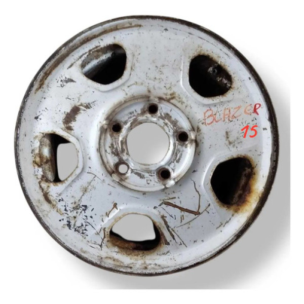 Roda Ferro Avulsa Aro 15 Chevrolet Blazer 2010 2011 Original Branco