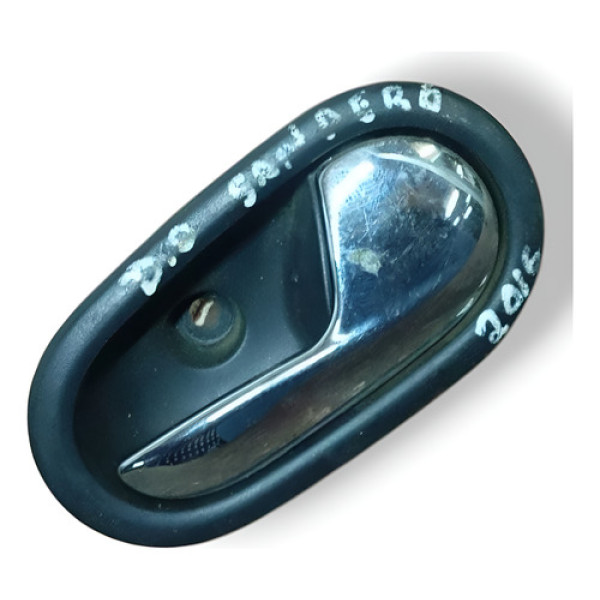 Maçaneta Interna Dianteira Direita Renault Sandero 2016 2017 Prateado Dianteira