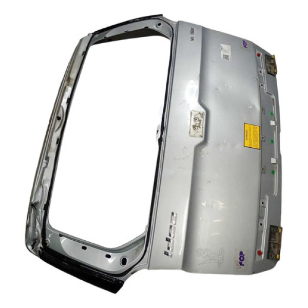 Tampa Traseira Porta Malas Fiat Idea 2012 2013 2014 Detalhe  Prateado