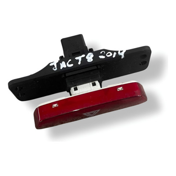 Botao Interruptor Pisca Alerta Jac  T8 2013 2014 2015 - Prateado