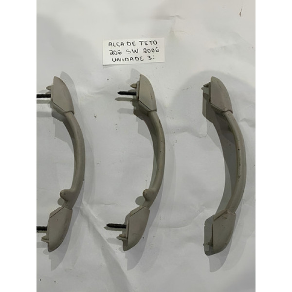 Jogo De Alça Teto  Dianteira Peugeot 206 1.4 Sw 2006 Bege