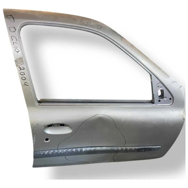 Porta Dianteira Direita Renault Clio 2004 2005 2006 Detalhe Dianteira Direita Prateado