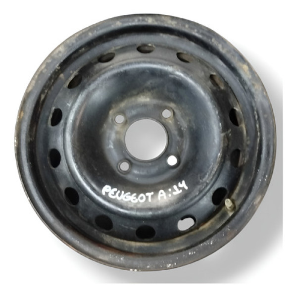 Roda Avulsa Aro 14 Peugeot Preto