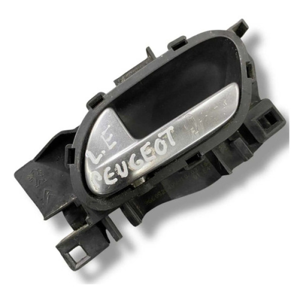 Maçaneta Interna Dianteira Esquerda Peugeot 208 2013 303966 Prateado Dianteira