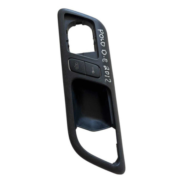 Moldura Maçaneta Botão Trava Porta Esquer Polo 12 6q1387247g Preto Dianteira