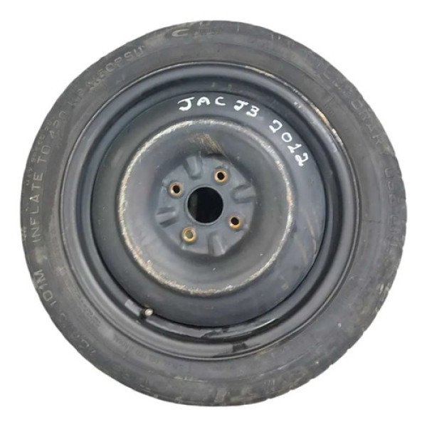 Roda Estepe Com Pneu Aro 15 Jac J3 Turin 1.3 2011 Original Prateado