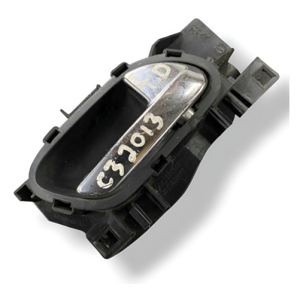 Maçaneta Interna Traseira Direita Citroën C3 2013 1904002 Prateado Traseira