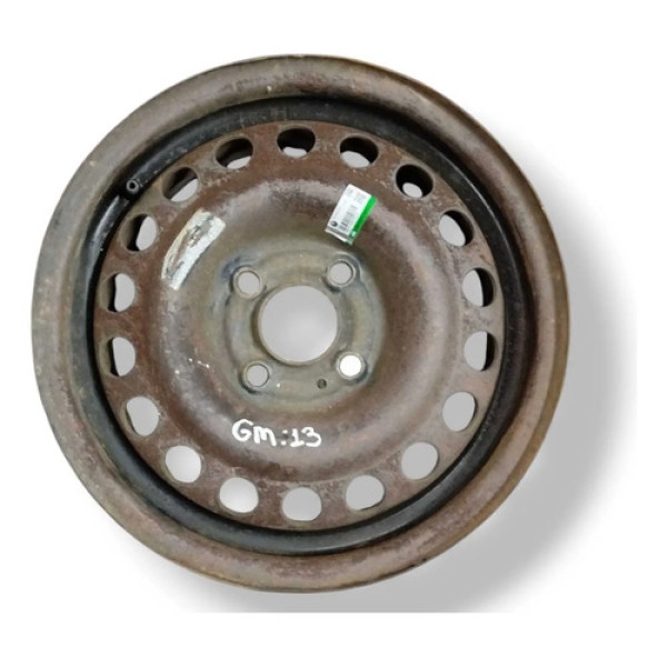 Roda Ferro Avulsa Aro 13 Chevrolet Onix Corsa Celta 4 Furos Prateado