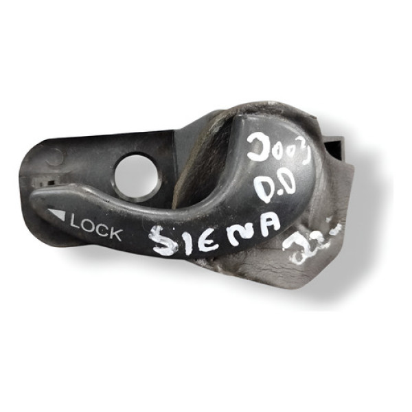 Maçaneta Interna Dianteira Direita Fiat Siena 2002 2003 2004 Preto Dianteira