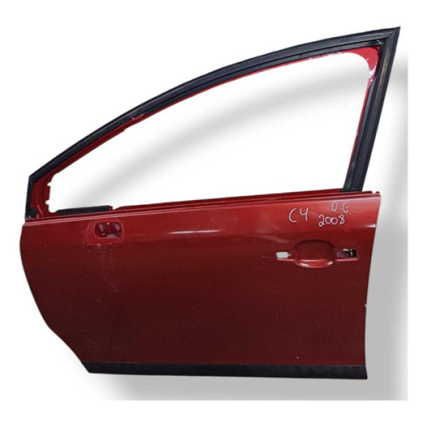 Porta Dianteira Esquerda Citroen C4 2008 2009 2010 2011 Dianteira Esquerda Vermelho
