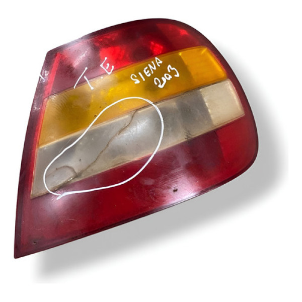 Lanterna Esquerda  Fiat Siena 2001 2002 2003 2004 Detalhe Esquerdo/motorista Vermelho